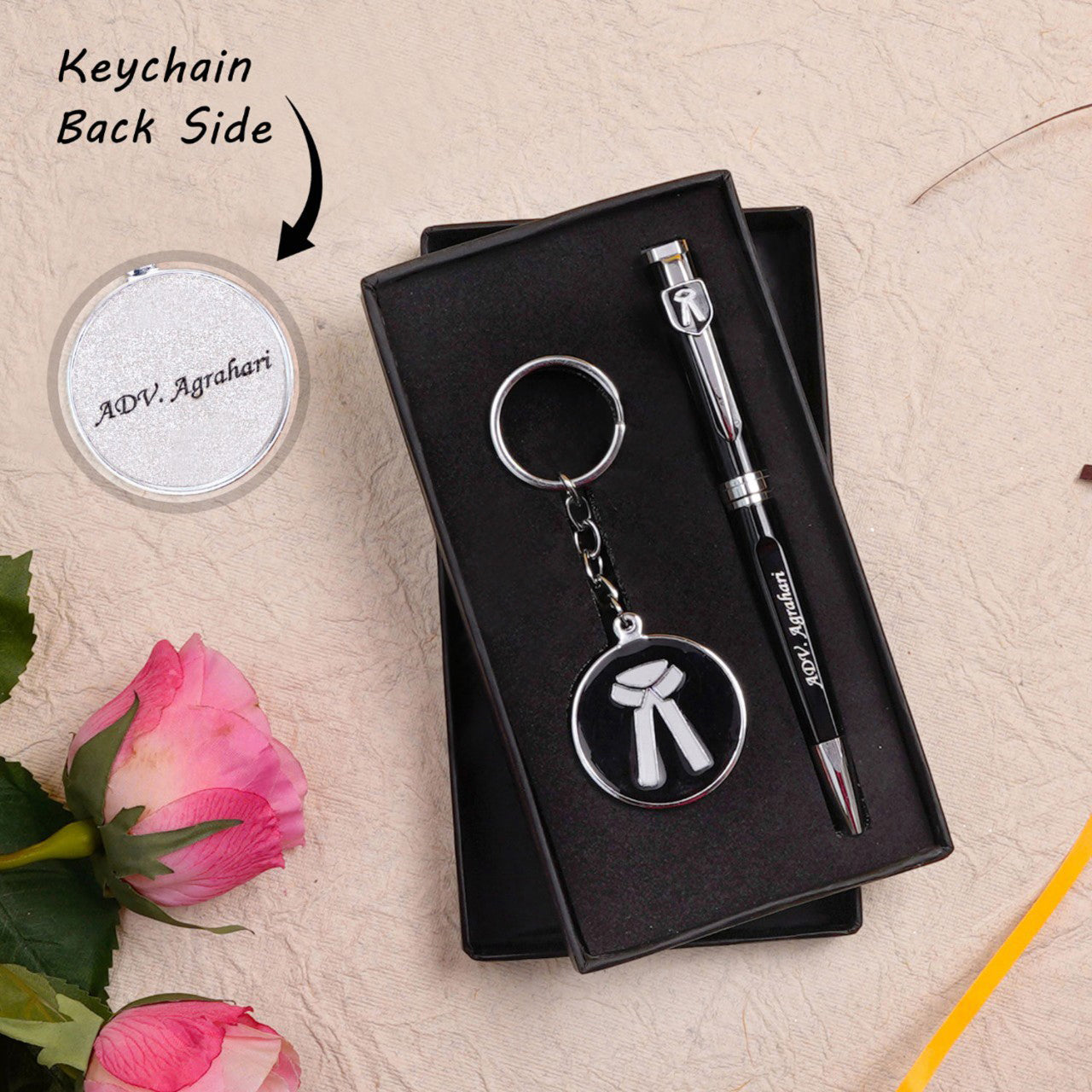 Customized Advocate Keychain & Pen Combo – Personalized Gift Set