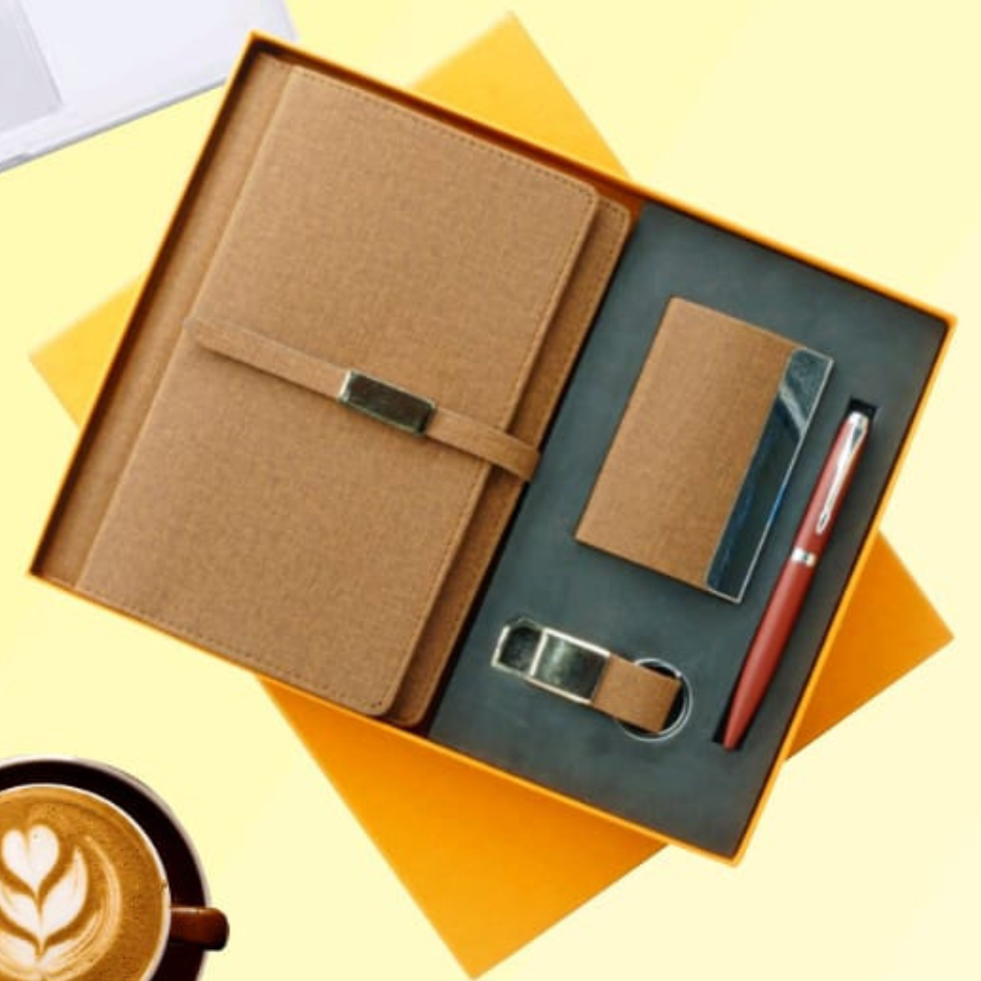 Customized Dairy, Pen, Cardcase and Keychain Combo