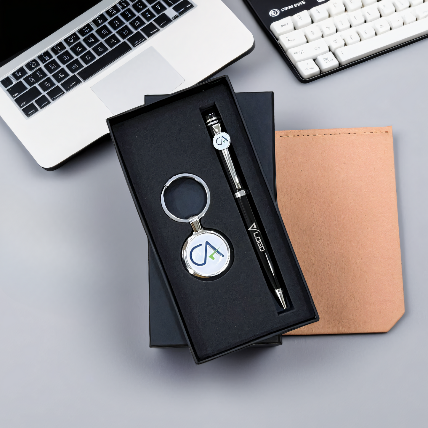 Customized CA Keychain & Pen Combo – Personalized Gift Set for Chartered Accountants