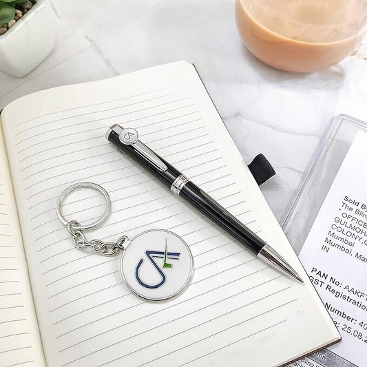 Customized CA Keychain & Pen Combo – Personalized Gift Set for Chartered Accountants
