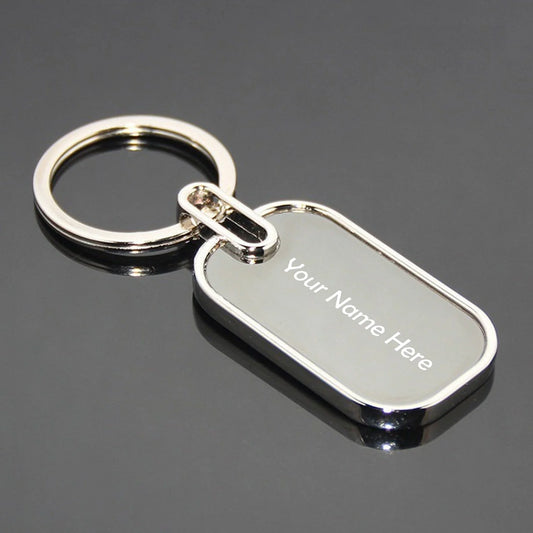 Metal Key Chain with Name engraved