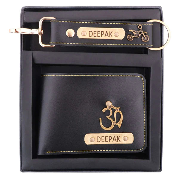 Customized Wallet and Keychain Premium Combo | Best Option for Gifting Men's