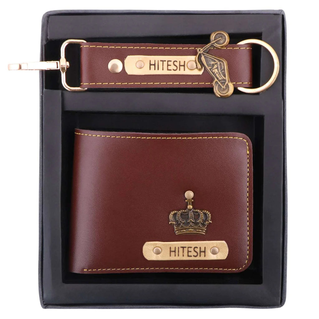 Customized Wallet and Keychain Premium Combo | Best Option for Gifting Men's